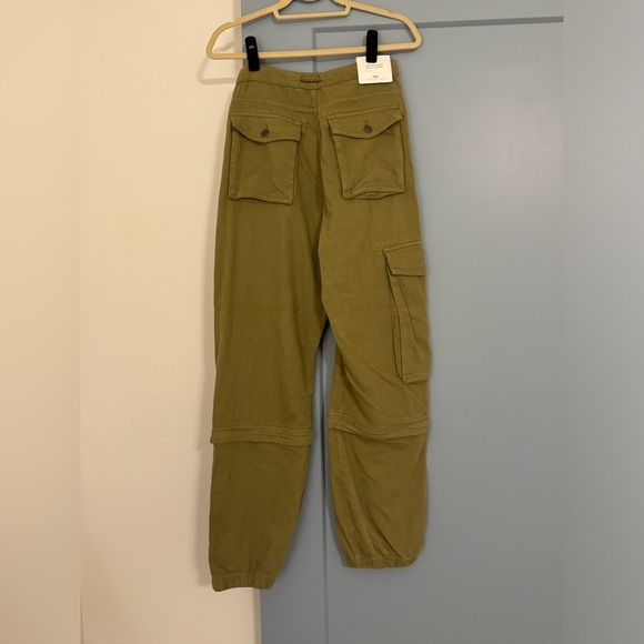 NWT Zara Women’s The Relaxed Daily Cargo Pant Green- US 4 - Picture 5 of 6
